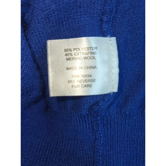 Orvis Mens Medium Blue Quarter-Zip Sweater - Picture 6 of 8